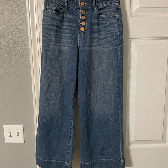 a.n.a Blue Flare Wide Leg Jeans - Picture 1 of 1
